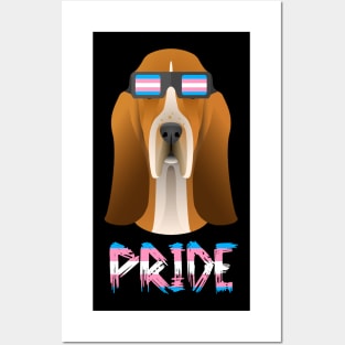 Baset Hound Transgender Flag Lgbt Posters and Art